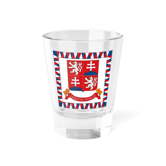 Flag of the President of Czechoslovakia 1990-1992 (Czech Republic) Shot Glass 1.5oz 1.5oz - Go Mug Yourself