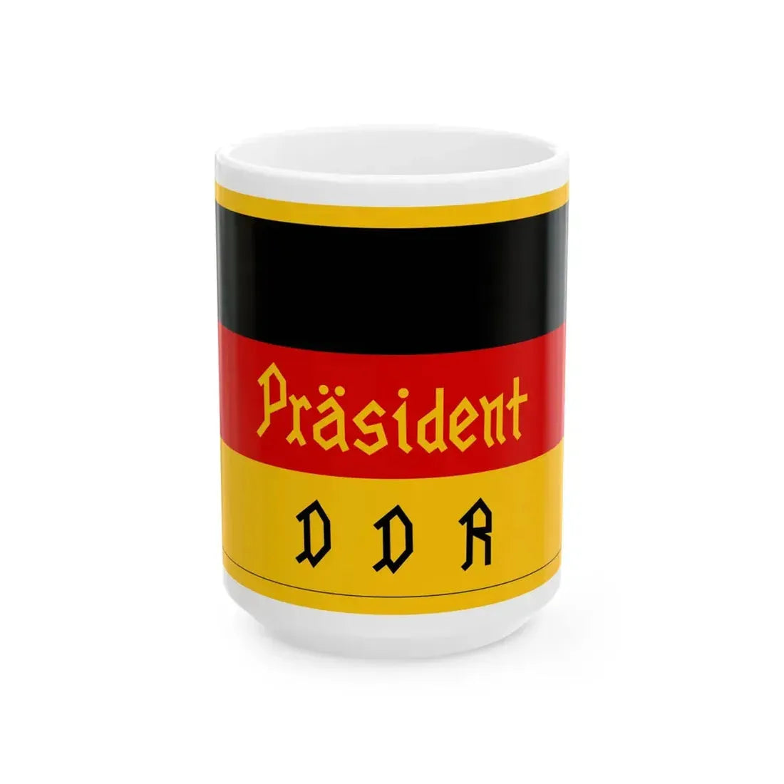 Flag of the President of East Germany 1950-1951 (Germany) White Coffee Mug 15oz - Go Mug Yourself