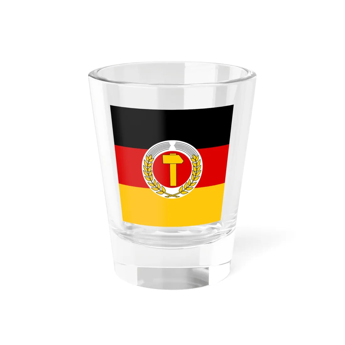 Flag of the President of East Germany 1951-1953 (Germany) Shot Glass 1.5oz 1.5oz - Go Mug Yourself