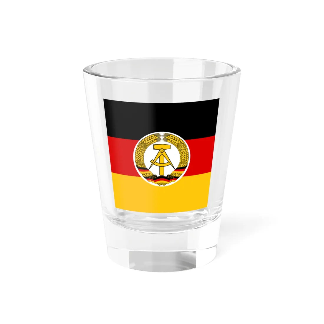 Flag of the President of East Germany 1953-1955 (Germany) Shot Glass 1.5oz 1.5oz - Go Mug Yourself