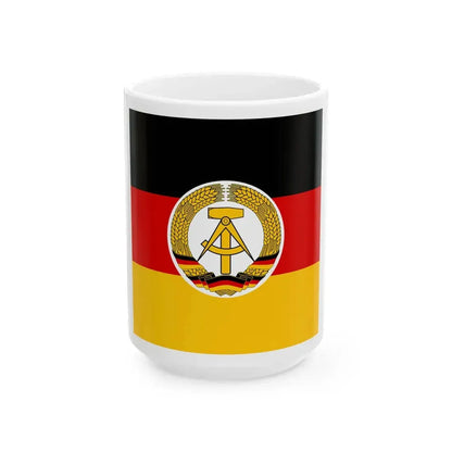 Flag of the President of East Germany 1953-1955 (Germany) White Coffee Mug 15oz - Go Mug Yourself