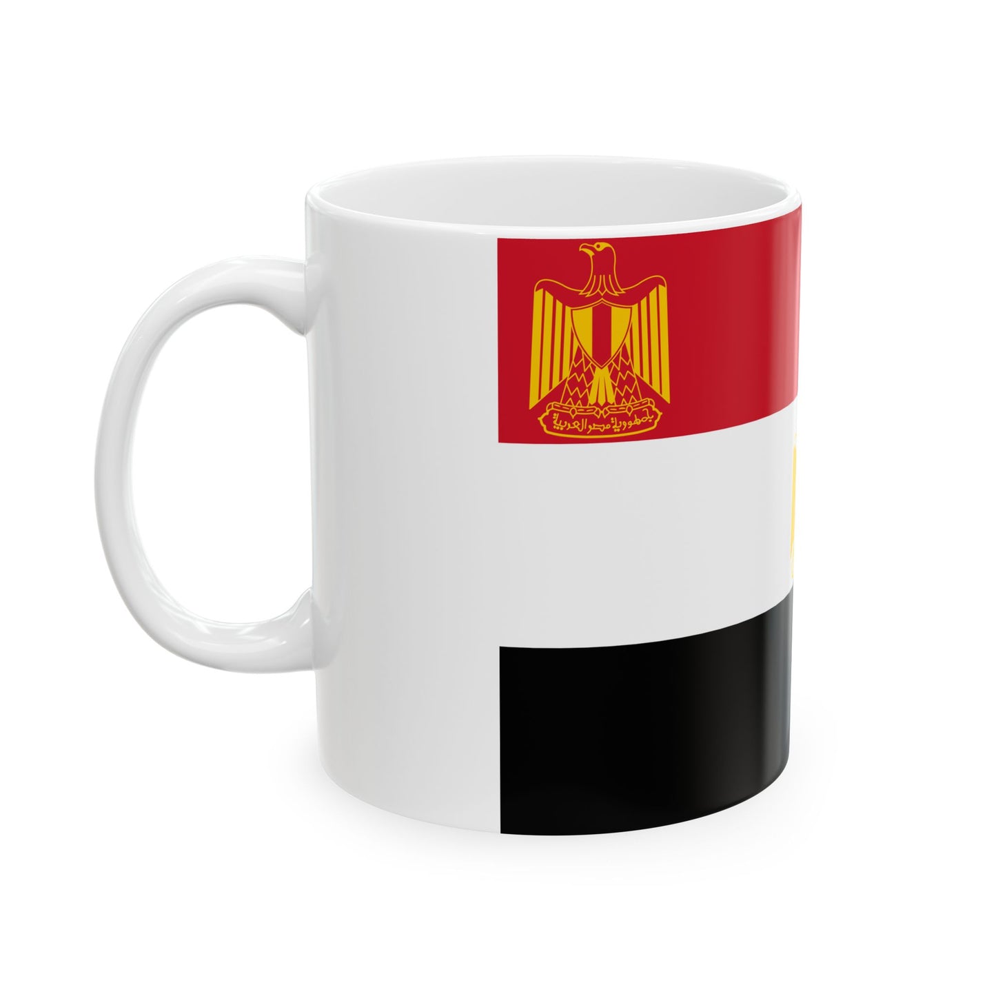 Flag of the President of Egypt Coat of arms variant (Egypt) White Coffee Mug-Go Mug Yourself