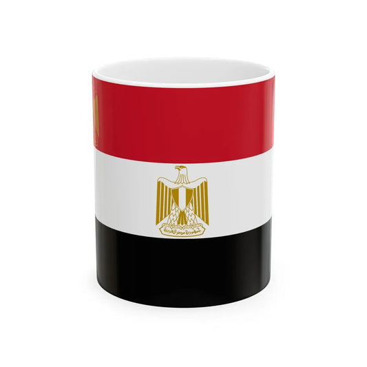 Flag of the President of Egypt (Egypt) White Coffee Mug 11oz - Go Mug Yourself