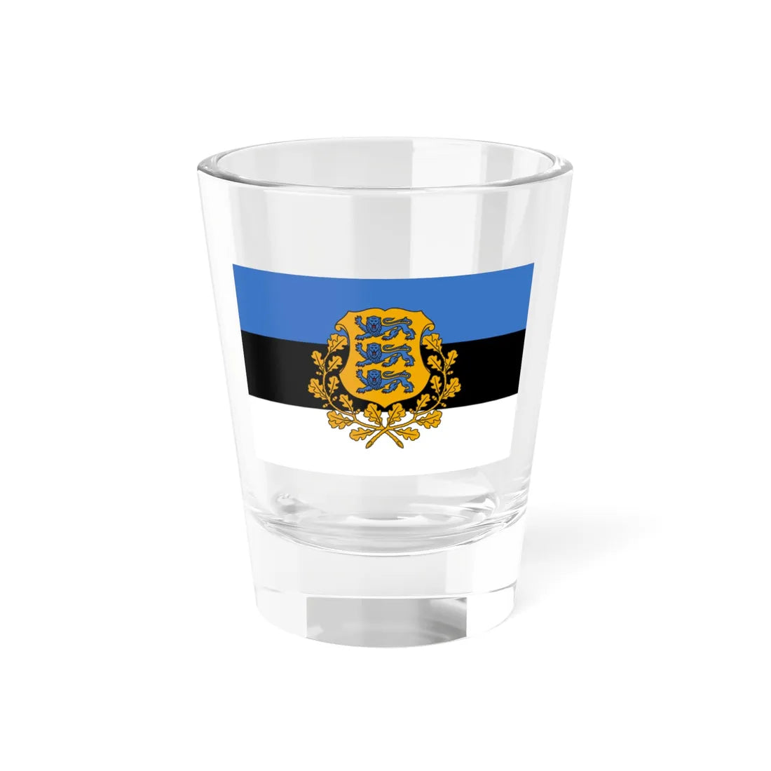 Flag of the President of Estonia (Estonia) Shot Glass 1.5oz 1.5oz - Go Mug Yourself