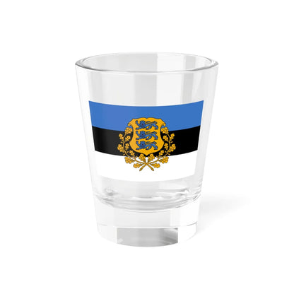 Flag of the President of Estonia (Estonia) Shot Glass 1.5oz 1.5oz - Go Mug Yourself