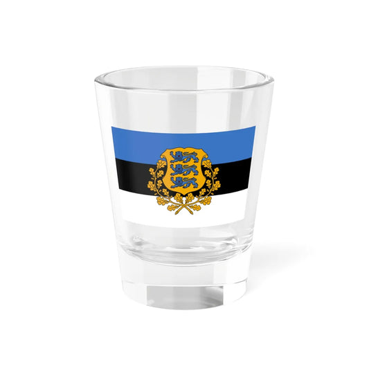 Flag of the President of Estonia (Estonia) Shot Glass 1.5oz 1.5oz - Go Mug Yourself
