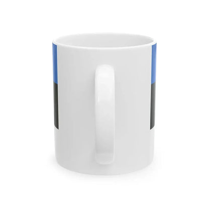 Flag of the President of Estonia (Estonia) White Coffee Mug - Go Mug Yourself