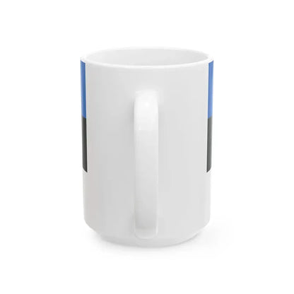 Flag of the President of Estonia (Estonia) White Coffee Mug - Go Mug Yourself
