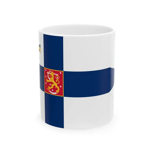 Flag of the President of Finland (Finland) White Coffee Mug 11oz - Go Mug Yourself