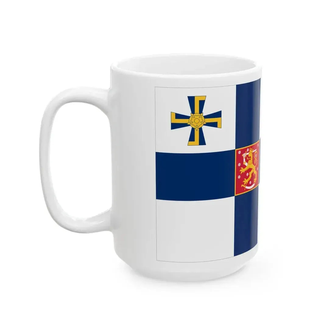 Flag of the President of Finland (Finland) White Coffee Mug - Go Mug Yourself