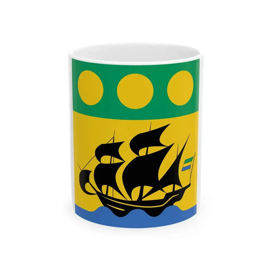 Flag of the President of Gabon 1960-1990 (Gabon) White Coffee Mug 11oz - Go Mug Yourself
