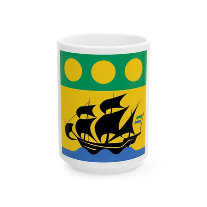 Flag of the President of Gabon 1960-1990 (Gabon) White Coffee Mug 15oz - Go Mug Yourself