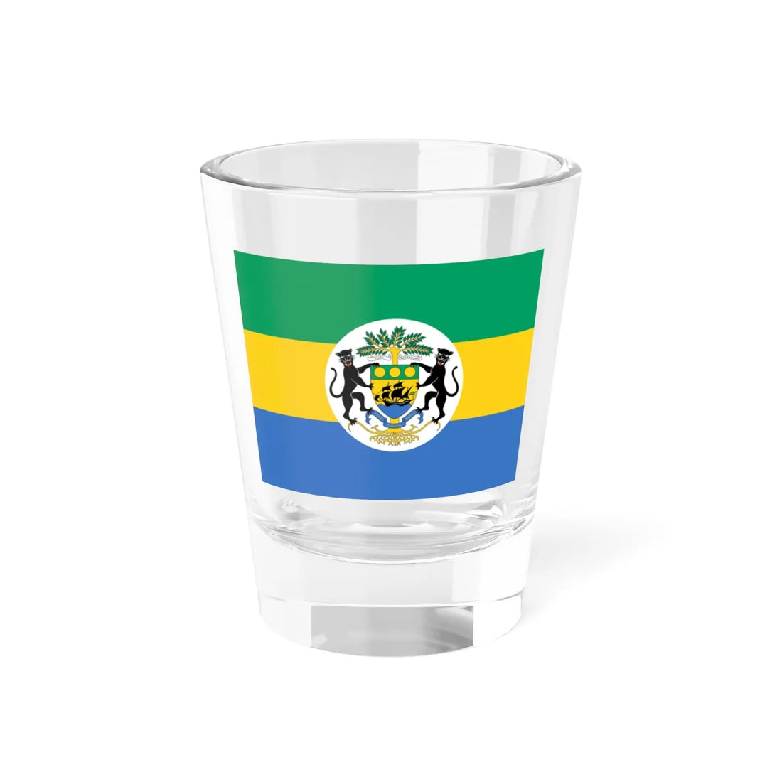 Flag of the President of Gabon 1990-2016 (Gabon) Shot Glass 1.5oz 1.5oz - Go Mug Yourself