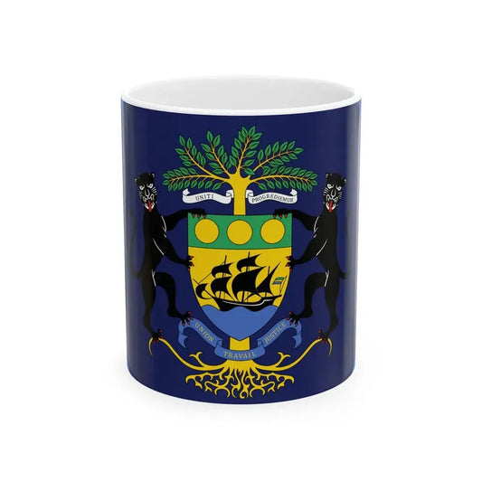 Flag of the President of Gabon (Gabon) White Coffee Mug 11oz - Go Mug Yourself