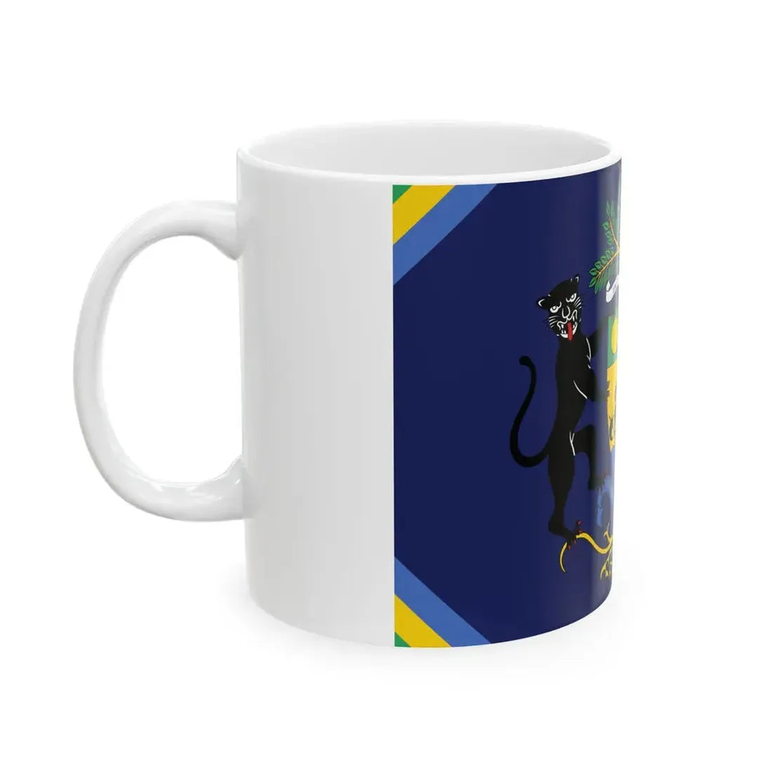 Flag of the President of Gabon (Gabon) White Coffee Mug - Go Mug Yourself