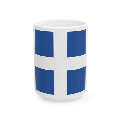 Flag of the President of Greece 1924-1935 (Greece) White Coffee Mug 15oz - Go Mug Yourself