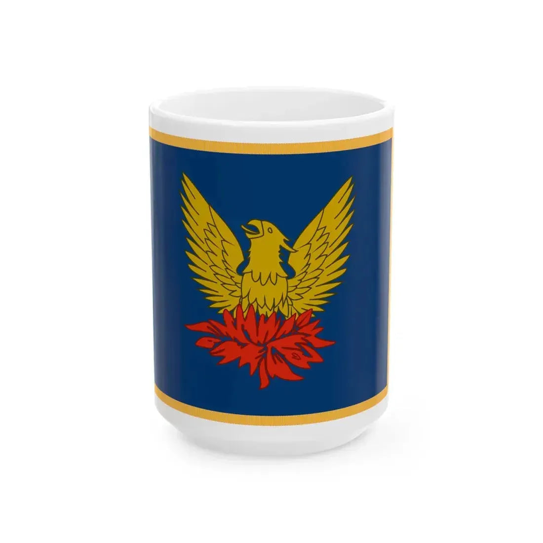 Flag of the President of Greece 1973-1974 (Greece) White Coffee Mug 15oz - Go Mug Yourself