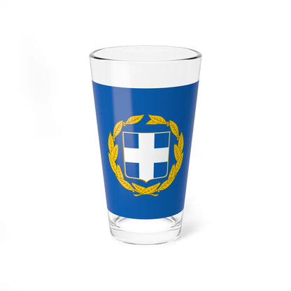 Flag of the President of Greece (Greece) Pint Glass 16oz 16oz - Go Mug Yourself
