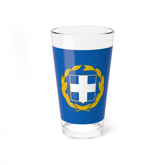 Flag of the President of Greece (Greece) Pint Glass 16oz 16oz - Go Mug Yourself