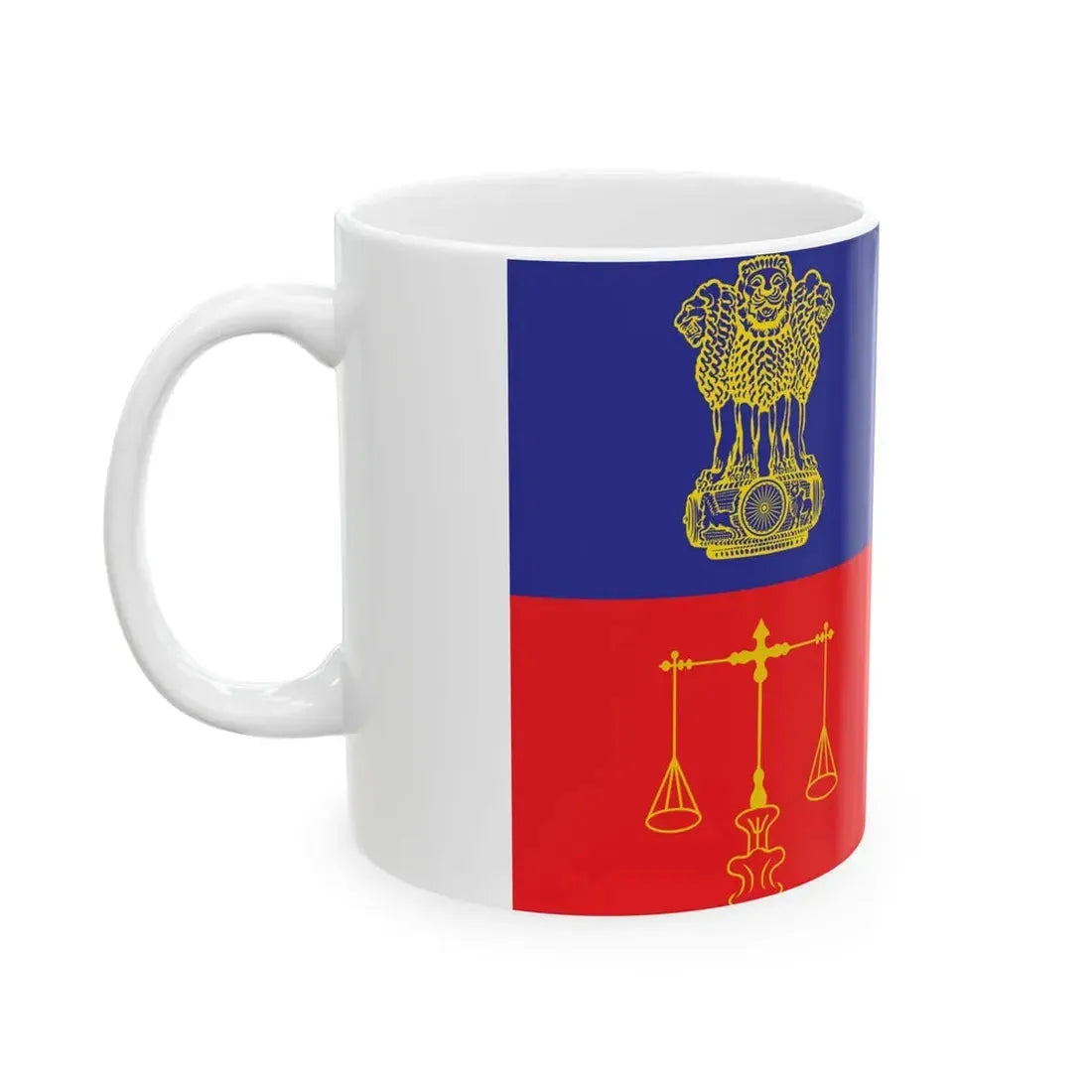 Flag of the President of India 1950-1971 (India) White Coffee Mug - Go Mug Yourself