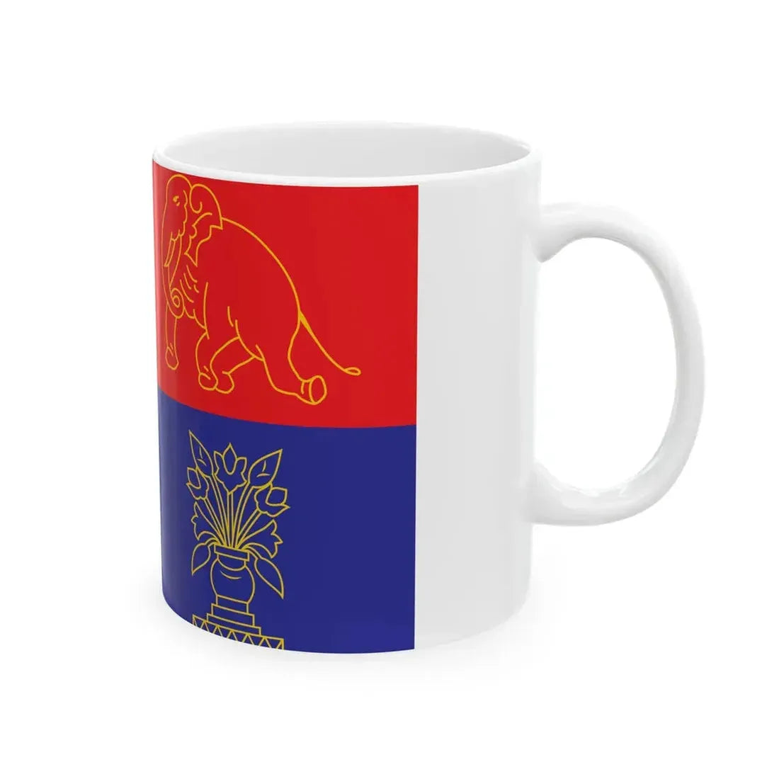 Flag of the President of India 1950-1971 (India) White Coffee Mug - Go Mug Yourself