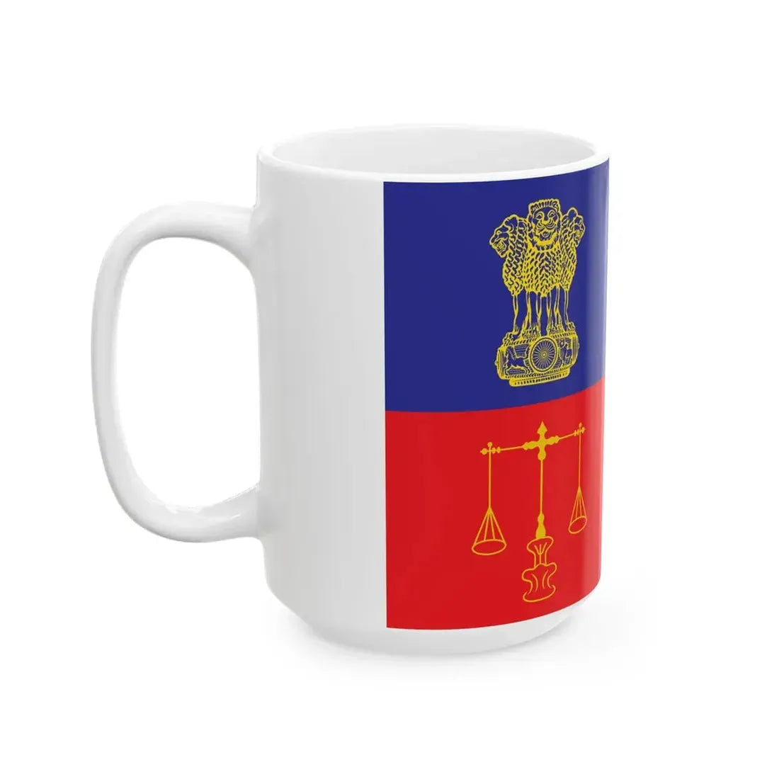 Flag of the President of India 1950-1971 (India) White Coffee Mug - Go Mug Yourself