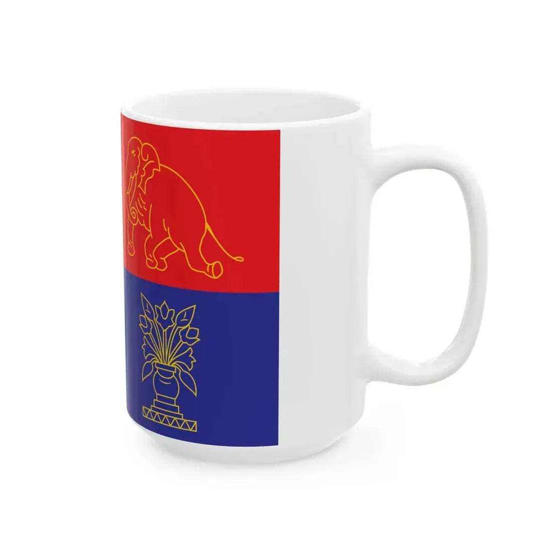 Flag of the President of India 1950-1971 (India) White Coffee Mug - Go Mug Yourself