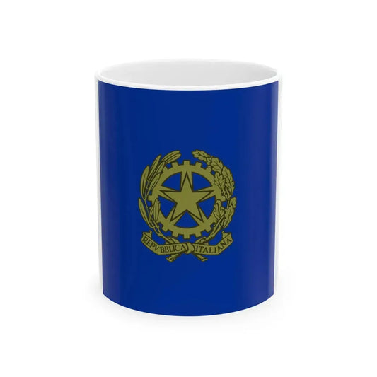 Flag of the President of Italy 1965-1990 (Italy) White Coffee Mug 11oz - Go Mug Yourself
