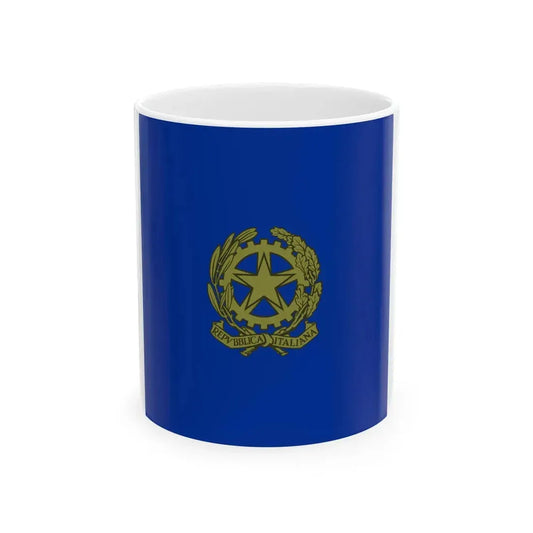 Flag of the President of Italy 1992-2000 (Italy) White Coffee Mug 11oz - Go Mug Yourself