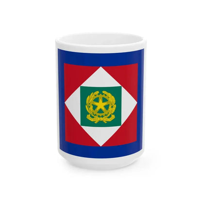 Flag of the President of Italy 2000-2003 (Italy) White Coffee Mug 15oz - Go Mug Yourself