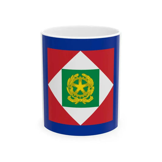 Flag of the President of Italy (Italy) White Coffee Mug 11oz - Go Mug Yourself