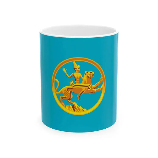 Flag of the President of Kazakhstan 1995-2012 (Kazakhstan) White Coffee Mug 11oz - Go Mug Yourself