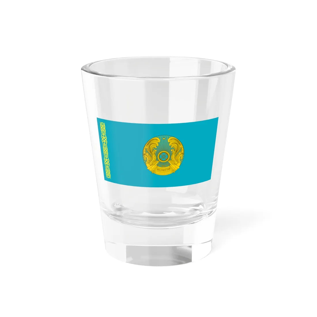 Flag of the President of Kazakhstan (Kazakhstan) Shot Glass 1.5oz 1.5oz - Go Mug Yourself