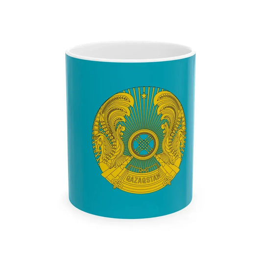 Flag of the President of Kazakhstan (Kazakhstan) White Coffee Mug 11oz - Go Mug Yourself