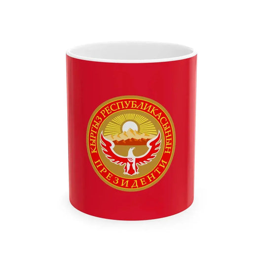 Flag of the President of Kyrgyzstan (Kyrgyzstan) White Coffee Mug 11oz - Go Mug Yourself