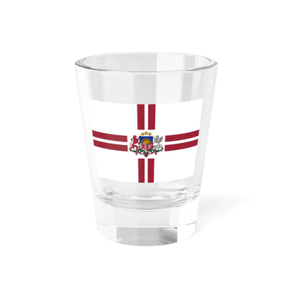 Flag of the President of Latvia (Latvia) Shot Glass 1.5oz 1.5oz - Go Mug Yourself