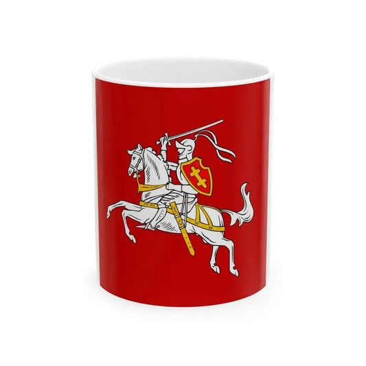 Flag of the President of Lithuania 1922-1940 (Lithuania) White Coffee Mug 11oz - Go Mug Yourself