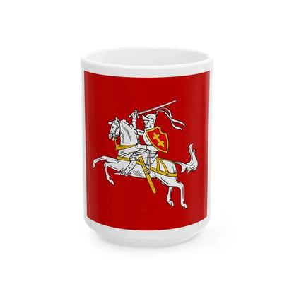 Flag of the President of Lithuania 1922-1940 (Lithuania) White Coffee Mug 15oz - Go Mug Yourself
