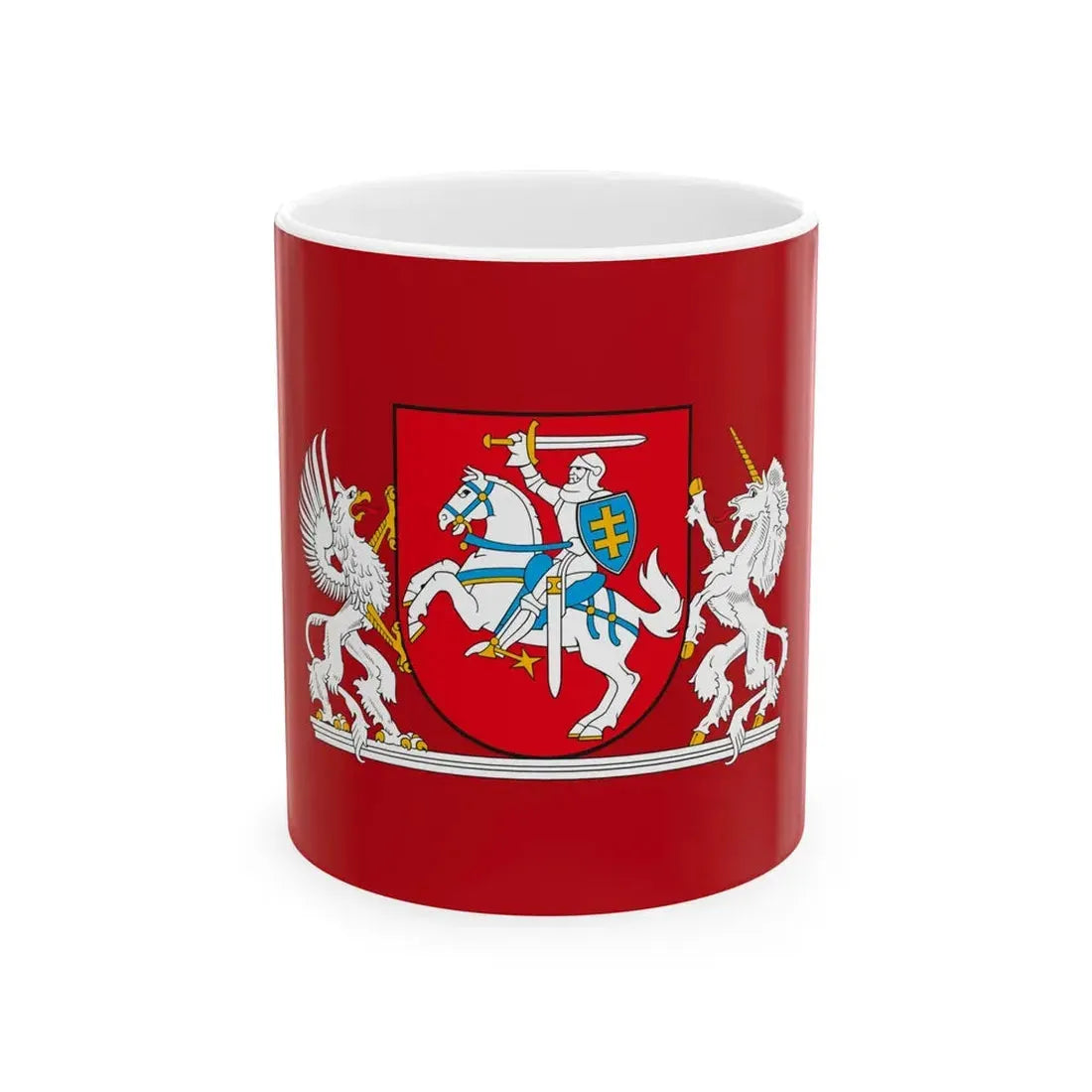 Flag of the President of Lithuania 3-5 (Lithuania) White Coffee Mug 11oz - Go Mug Yourself