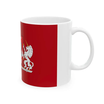 Flag of the President of Lithuania 3-5 (Lithuania) White Coffee Mug - Go Mug Yourself