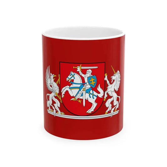 Flag of the President of Lithuania (Lithuania) White Coffee Mug 11oz - Go Mug Yourself