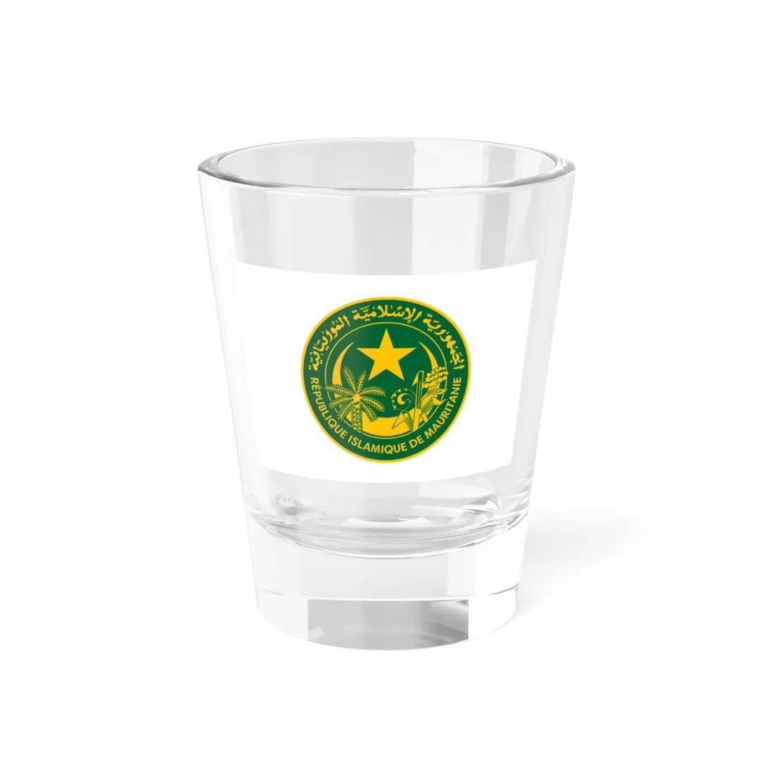 Flag of the president of Mauritania 1959-2018 (Mauritania) Shot Glass 1.5oz 1.5oz - Go Mug Yourself
