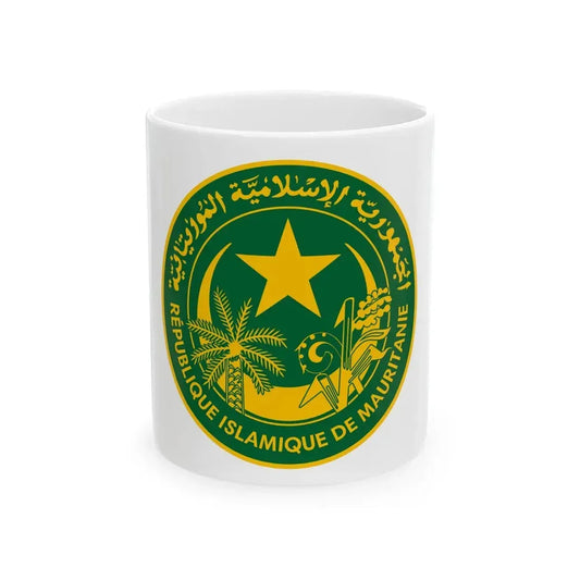 Flag of the president of Mauritania 1959-2018 (Mauritania) White Coffee Mug 11oz - Go Mug Yourself