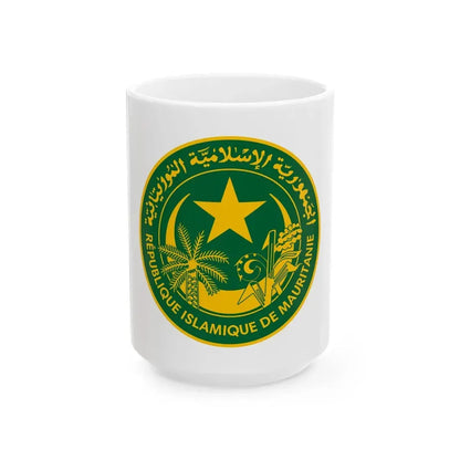 Flag of the president of Mauritania 1959-2018 (Mauritania) White Coffee Mug 15oz - Go Mug Yourself