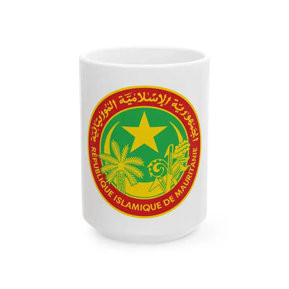 Flag of the president of Mauritania (Mauritania) White Coffee Mug 15oz - Go Mug Yourself
