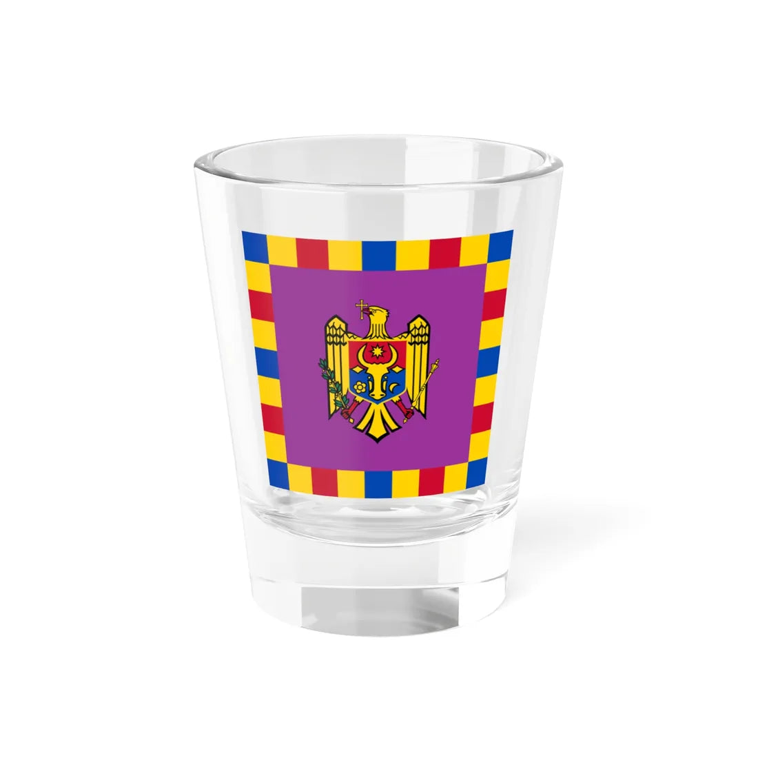 Flag of the President of Moldova (Moldova) Shot Glass 1.5oz 1.5oz - Go Mug Yourself