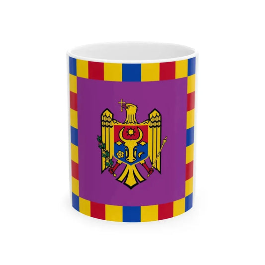 Flag of the President of Moldova (Moldova) White Coffee Mug 11oz - Go Mug Yourself