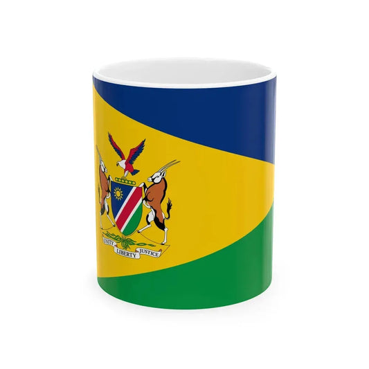 Flag of the President of Namibia (Namibia) White Coffee Mug 11oz - Go Mug Yourself