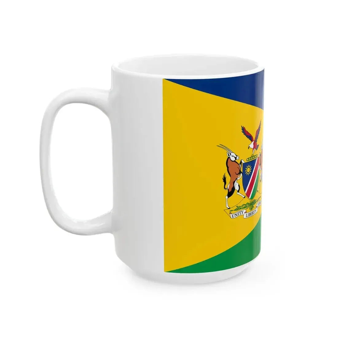 Flag of the President of Namibia (Namibia) White Coffee Mug - Go Mug Yourself
