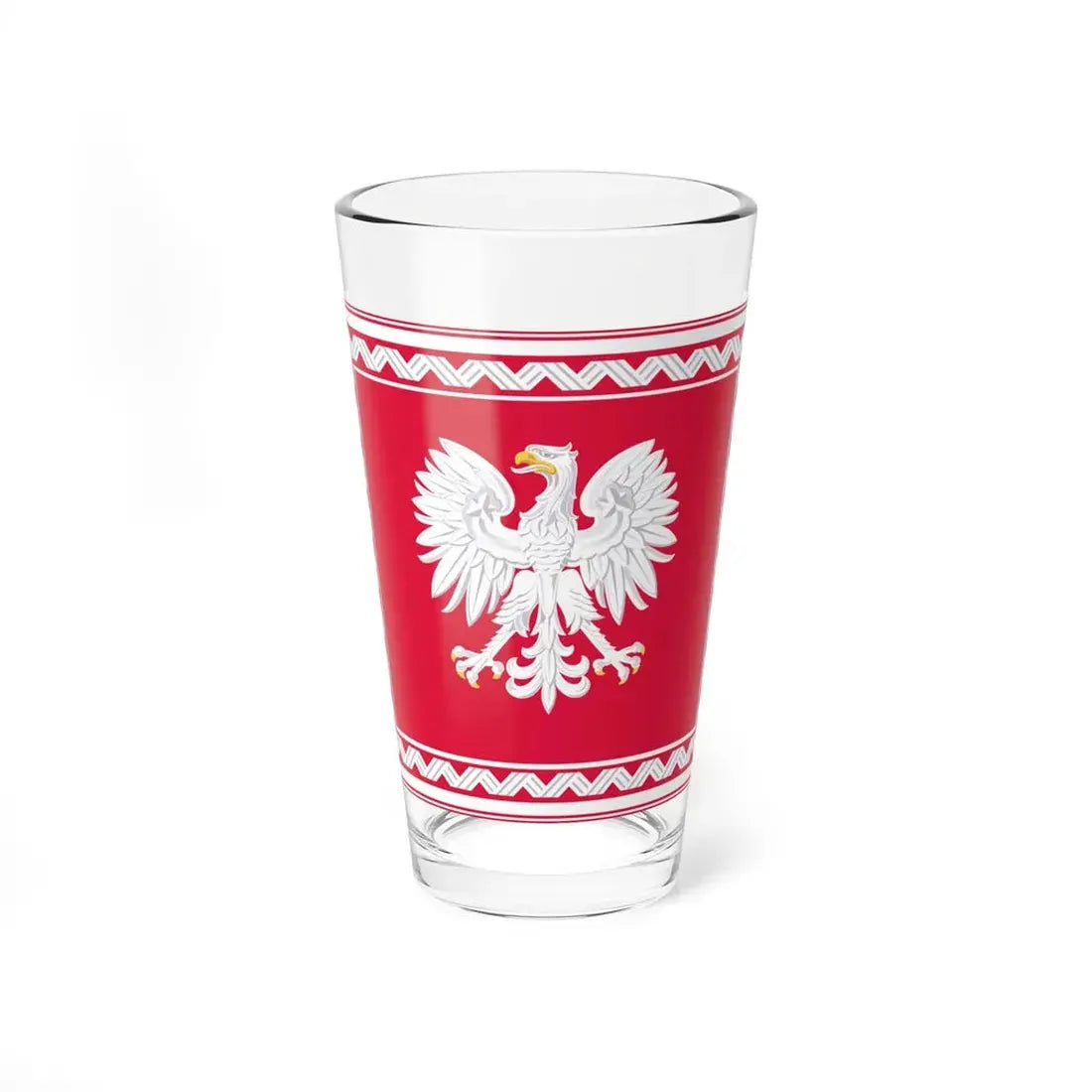 Flag of the President of Poland 1956-1990 (Poland) Pint Glass 16oz 16oz - Go Mug Yourself